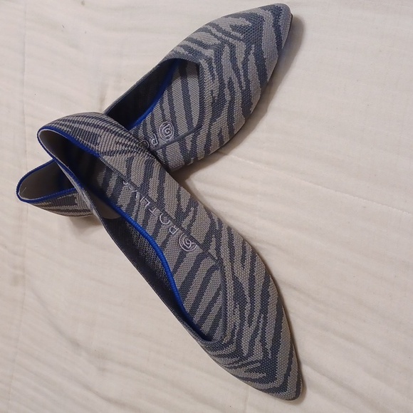 Rothy's Shoes - NWOT Rothy's 2 tone gray zebra print flats, sz W8. Comfort & style